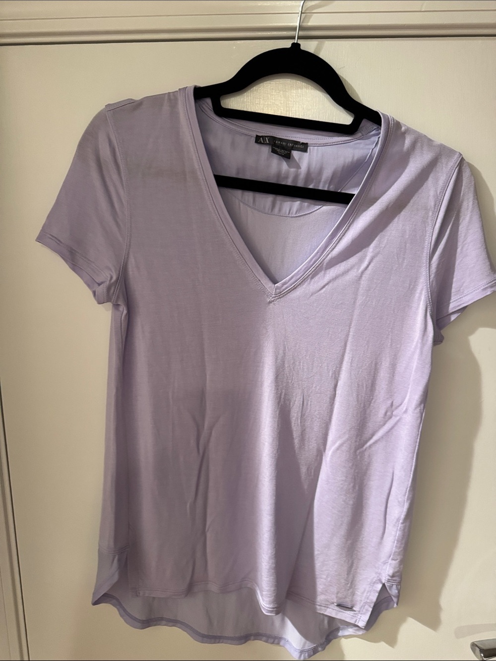 A/X Armani Exchange Light Lavender V-Neck Short Sleeve Tee